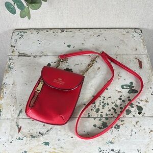 Juicy Couture > Red Cellie Leather Mini Crossbody Bag